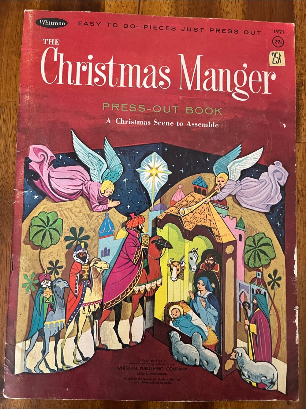 Vtg 1966 Whitman ‘The Christmas Manger’ Press-Out Book Paper Nativity Scene READ